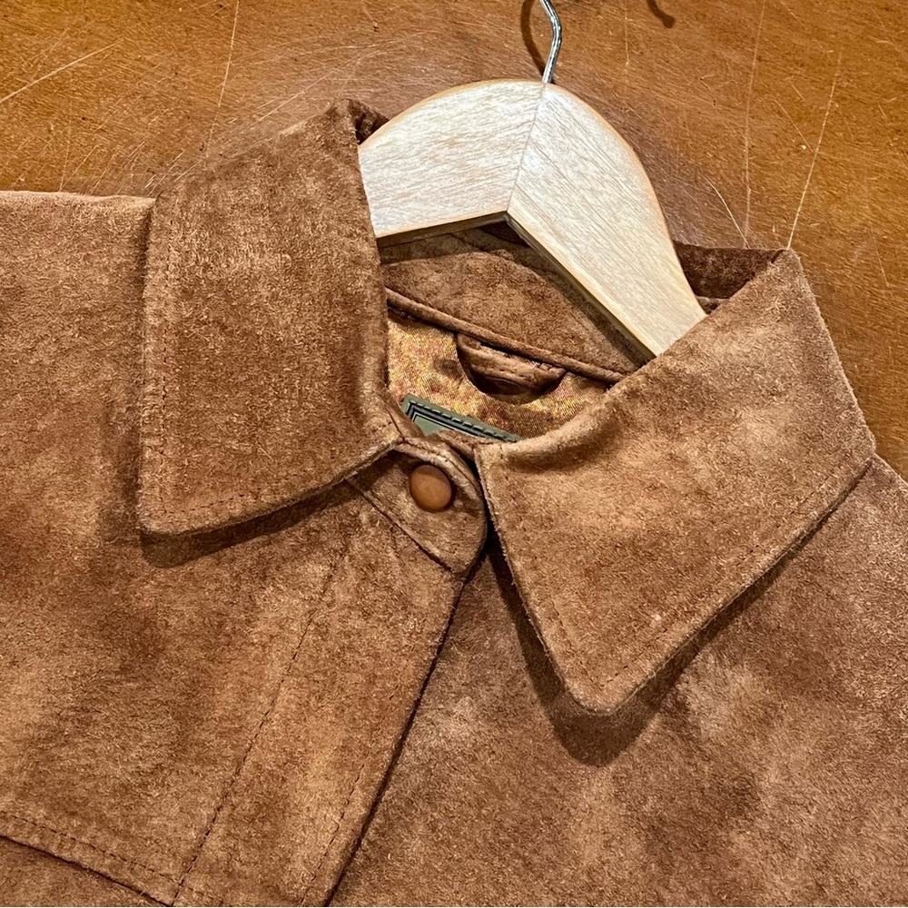 AMI Alexandre Mattiussi Men’s Vintage Full-Zip Leather Jacket Brown Medium - Picture 5 of 16